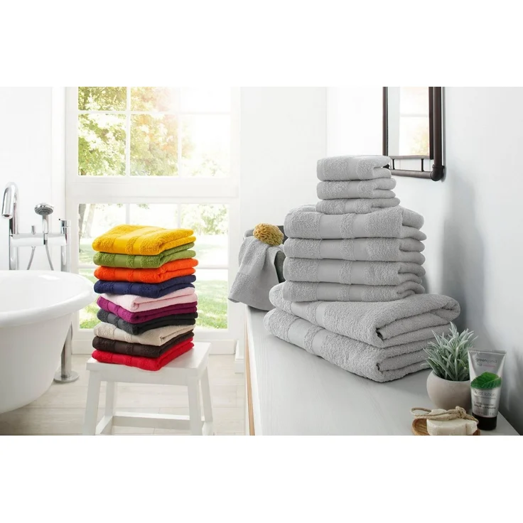 OTTO home Handtuch Set Vanessa, 10-tlg Handtuch-Set, in Standard- und Premium-Qualität, weich, Walkfrottee (Set, 10-St), 100% Baumwolle, Duschtücher, Handtücher, Gästetücher, mit Bordüre – Bild 1