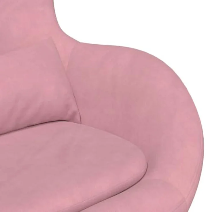 vidaXL Eiersessel Rosa Samt 42002728 – Bild 8