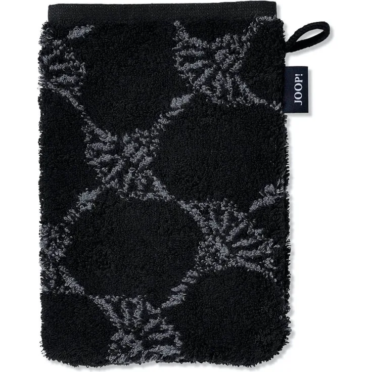 JOOP! Handtücher Cornflower Schwarz 1611 90, Waschhandschuh 16x22 cm