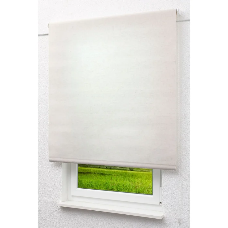 Lysel Outlet - Basisrollo Struktur Tageslicht Graubeige, (B x H) 62x175 cm in beige/graubeige – Bild 1