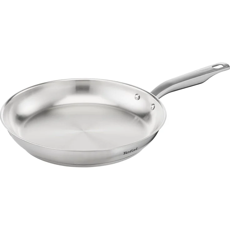 Tefal Virtuoso Bratpfanne 28 cm, Edelstahlpfanne unbeschichtet, Pfanne Induktion, langlebig, hochwertige Edelstahlgriffe, leichte Reinigung, für alle Herdarten geeignet, E49206 – Bild 1