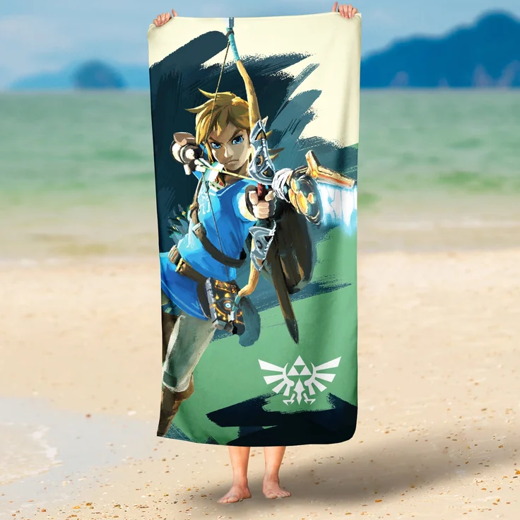 BERONAGE Strandtuch The Legend of Zelda Badetuch Link Arrow 75x150 cm, 100% Baumwolle (1-St), Frottee in Velours-Qualität – Bild 2