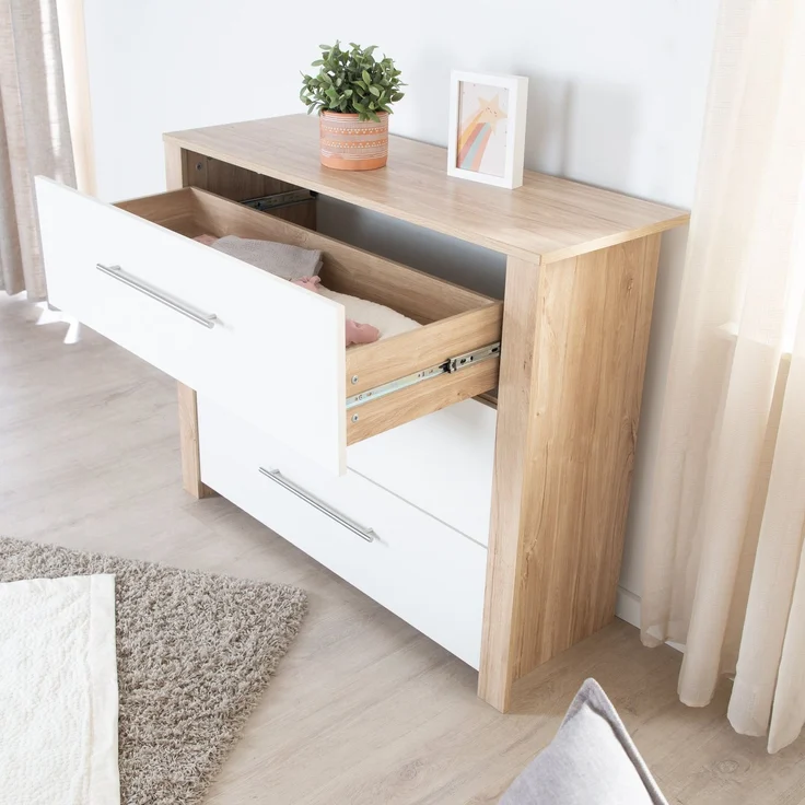 roba Wickelkommode 'Malo' breit - inkl. Wickelansatz - 3 Schubladen - Weiß – Bild 5