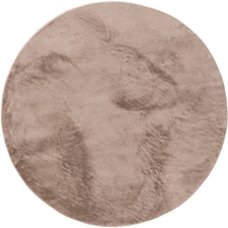 benuta Fellteppich Furry, rund, Höhe: 11 mm, Teppich Wohnzimmer, Esszimmer, Schlafzimmer, Flur, Weich, Rutschfest