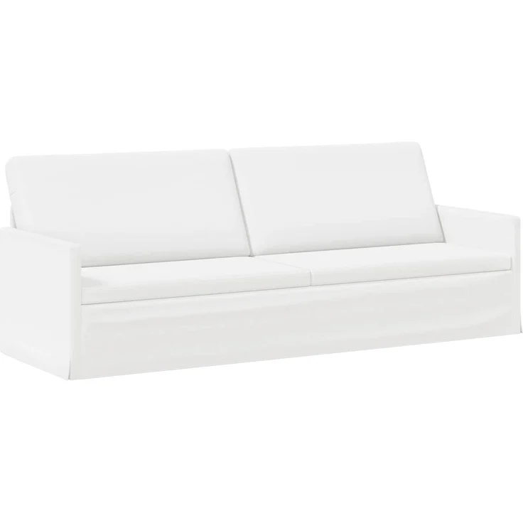 vidaXL 3-Sitzer Sofa Weiß 220 x 81 x 82 cm Stoff 42041149 – Bild 1