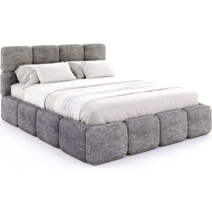 FDM Polsterbett CLOUDY Bettgestell Bett 140x200, 160x200, 180x200 cm Bestseller (verfügbar 140x200 160x200 180x200cm, Bettrahmen, Bett, mit großen gepolsterten Kopfteil, mit Bettkasten zum aufklappen), Hebbarer Metallrahmen, Bettkasten, ohne Matratze – Bild 2
