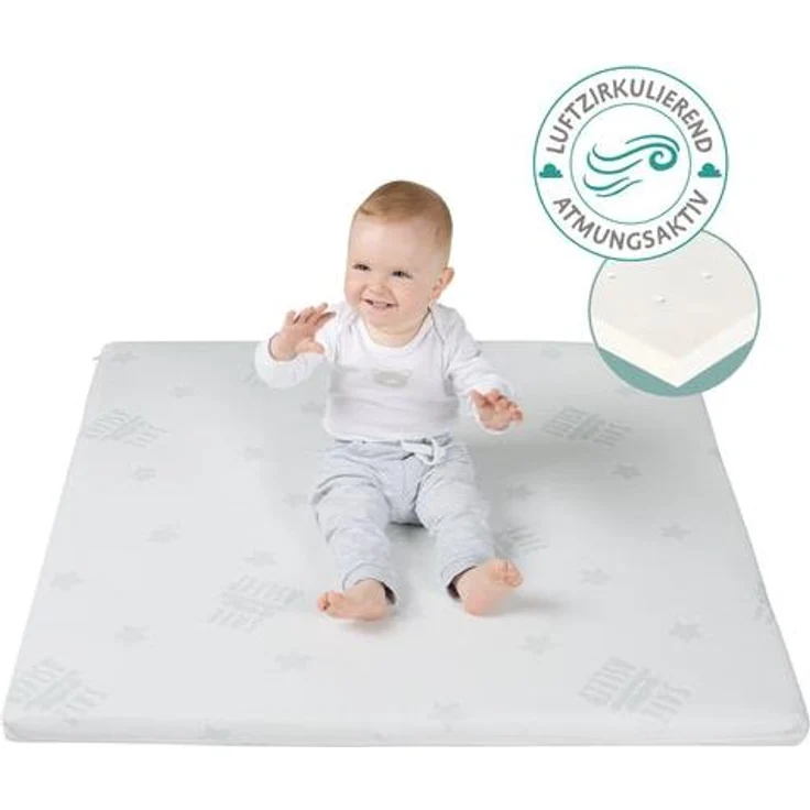 roba Laufgittermatratze Air 'safe asleep®' 75 x 100 cm - Jacquard Bezug – Bild 2