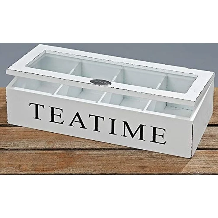 BOLTZE GRUPPE GmbH Dekokiste Teebox Teeaufbewahrung f. Teebeutel Tee-Holzbox Landhausstil Shabby Lo – Bild 6