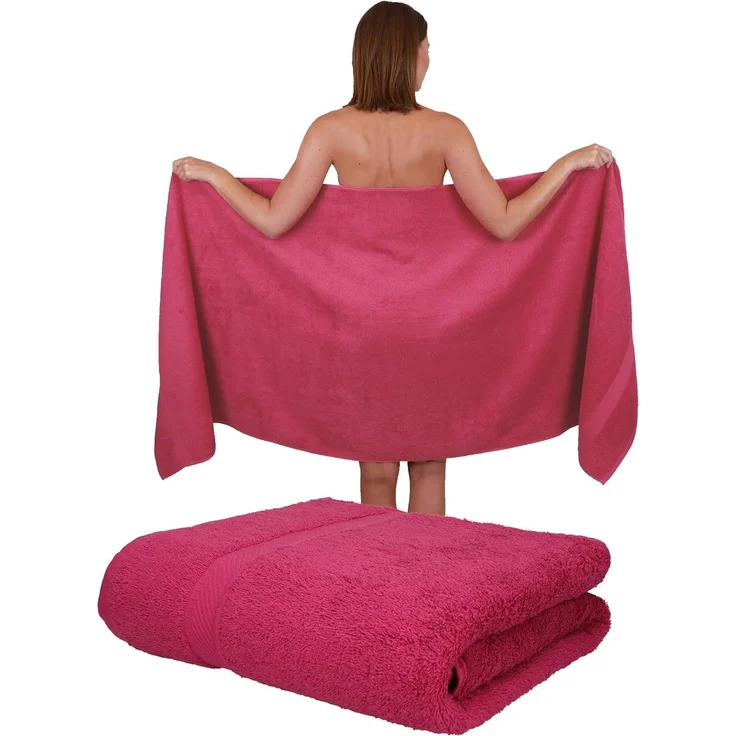 Betz Saunatuch 2 Stück Saunatücher Saunatuch 80x200 cm Palermo Badetuch Strandtuch, 100% Baumwolle (Set, 2-St), 100% Baumwolle