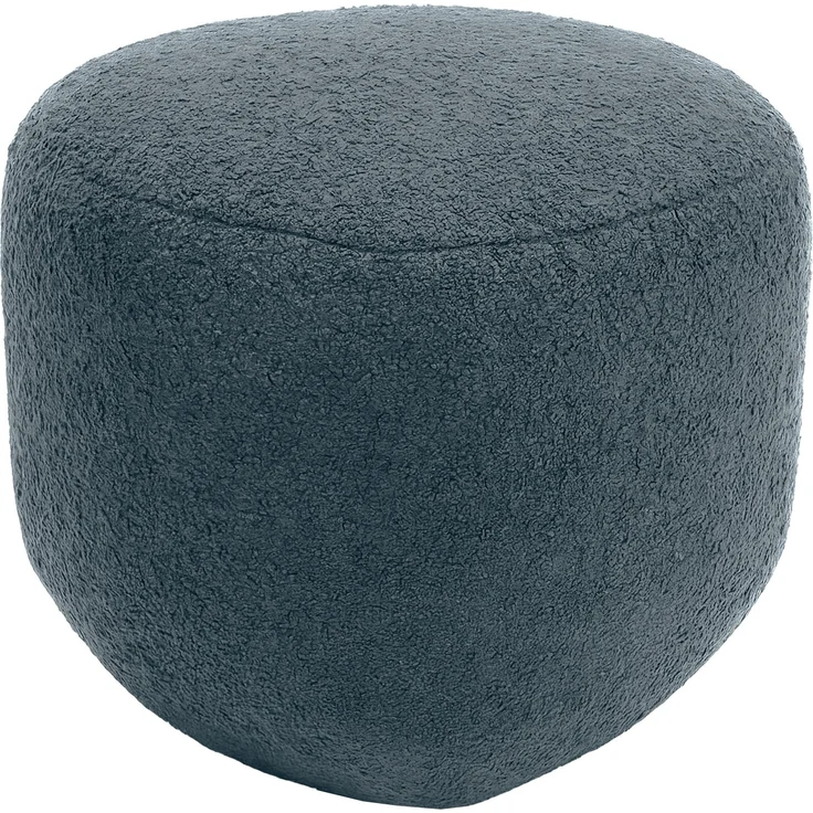 CLP Sitzhocker Alfrisa mit Teddystoff oval Fußhocker stabiles Holzgestell,dunkelgrau – Bild 3