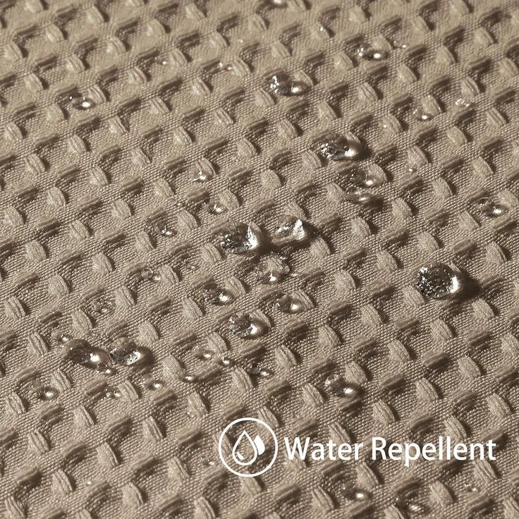Waffel Duschvorhang Metallringe Textil Badewannenvorhang Wasserdicht 92x182cm – Bild 3