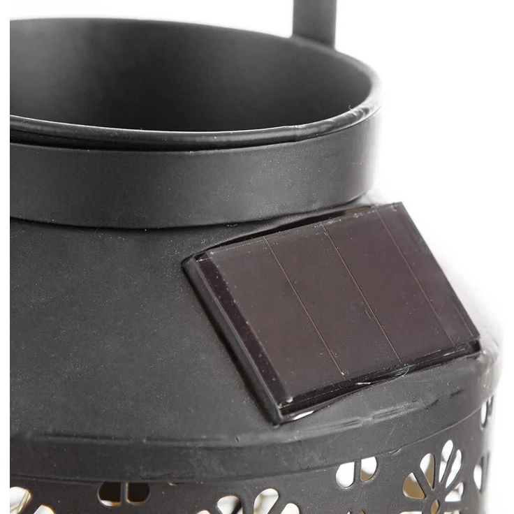 2x LED Solarleuchte, schwarz, Pflanzgefäß, H 16 cm – Bild 10