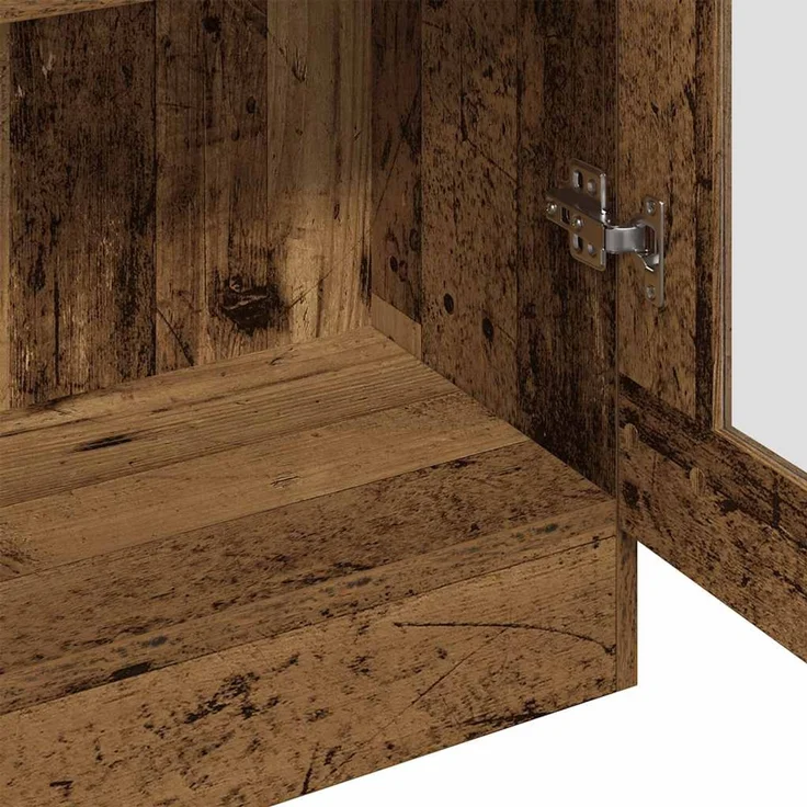 vidaXL Highboard Altholz-Optik 82,5x30,5x185 cm Holzwerkstoff 3318720 – Bild 7