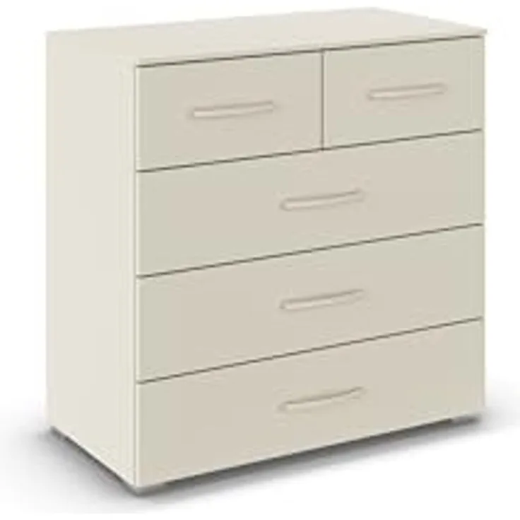 rauch Aditio Box, Kommode, 5 Schubladen, mit Softclose-Funktion, Farbe Beige, BxHxT 80x81x42cm