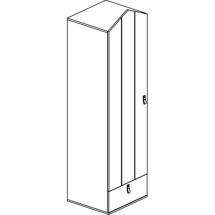 arthur berndt Kinderkleiderschrank Kleiderschrank »Roofy« 1-türig mit Soft-Close-Funktion Soft-Close Funktion – Bild 6