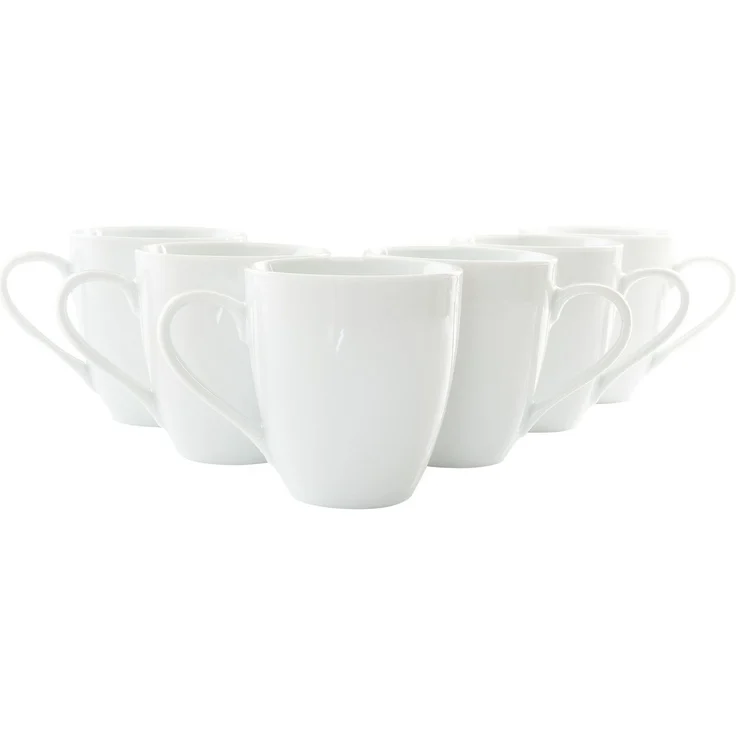 Retsch Arzberg Becher, 6-tlg, Porzellan, großer XXL Henkelbecher in gefällig bauchiger Form, 6-teilig, 500 ml – Bild 2