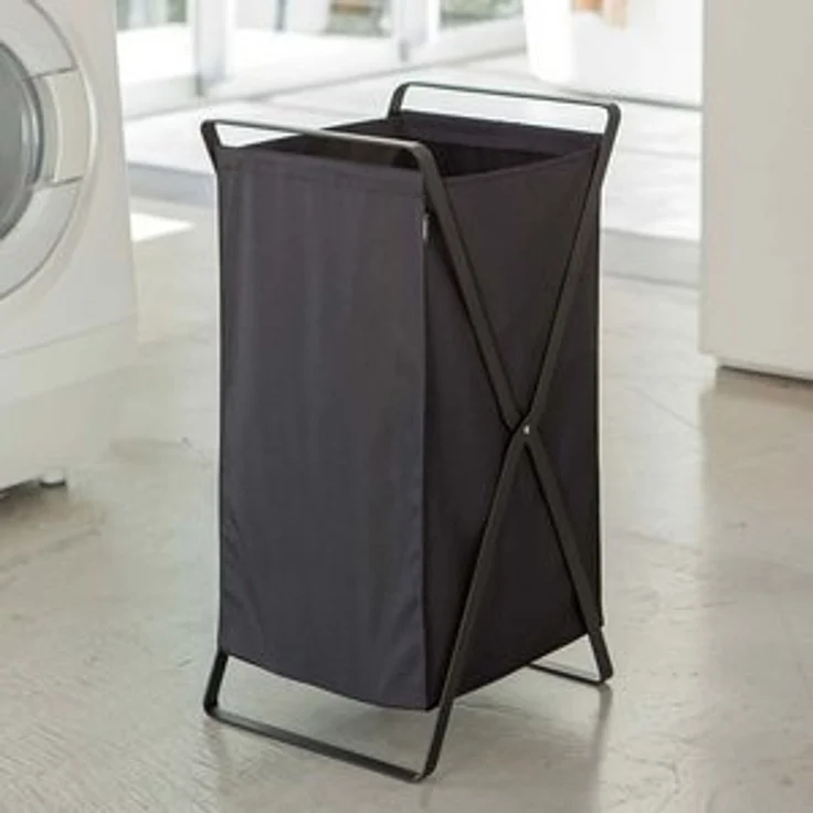 Yamazaki Faltbarer Wäschekorb schwarz Tower - L30 cm - Schwarz – Bild 6