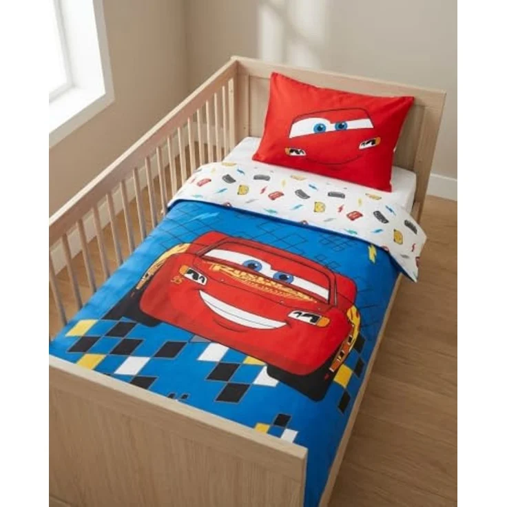 Cars Babybettwäsche Set Lightning McQueen 100x140 cm 100% Baumwolle – Bild 3