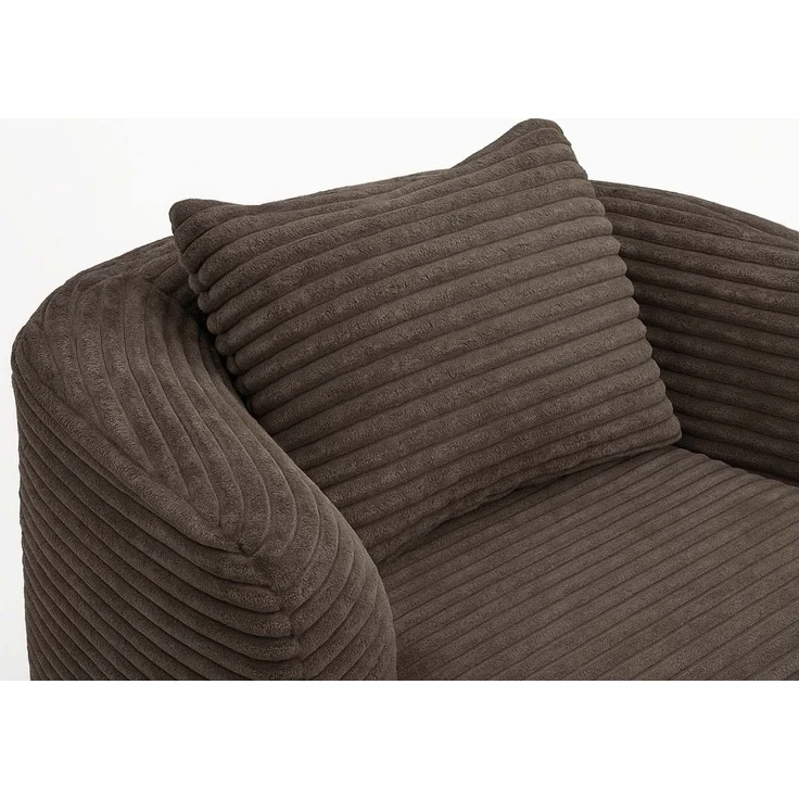 Sessel HWC-P18, Loungesessel Relaxsessel Polstersessel Cocktailsessel, Stoff/Textil Cord (370g/m²) ~ braun – Bild 6