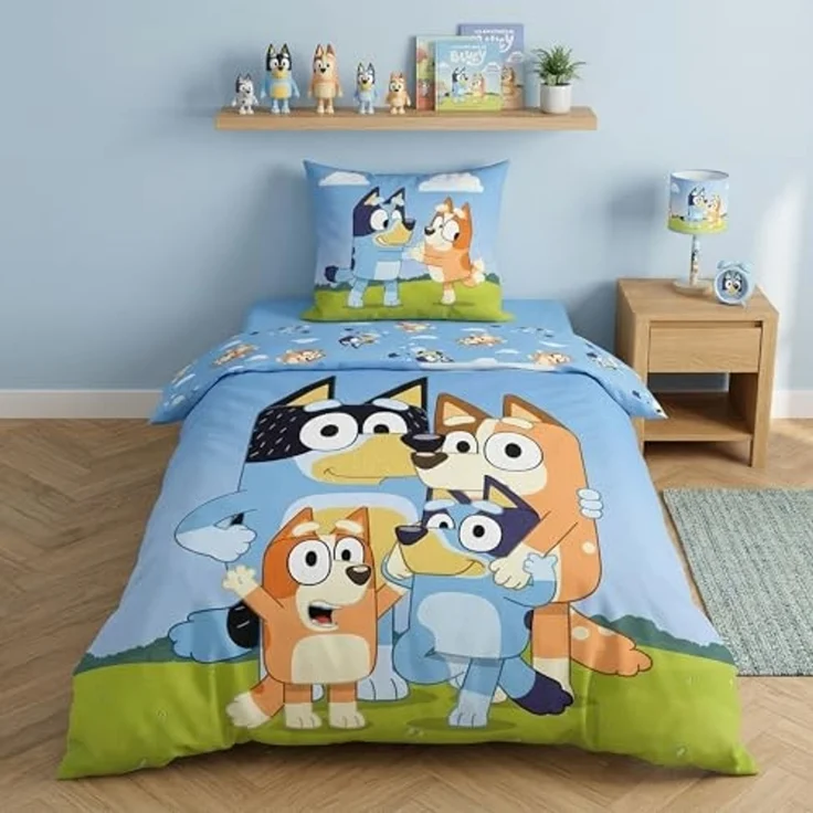 Bluey Bettbezug – Kinderbett Bettwäsche 140x200 cm + Kissenbezug – Bild 2