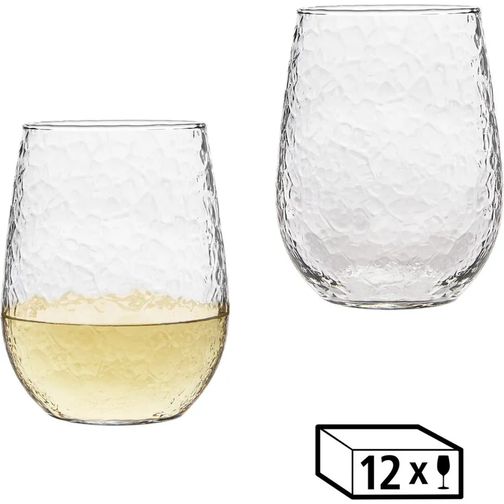 LIBBEY Gläser-Set Libbey Weinglas 12er Set -STEMLESS-, 12-tlg, Glas, 503 ml, hochwertig verarbeitet, im modernen Design – Bild 2