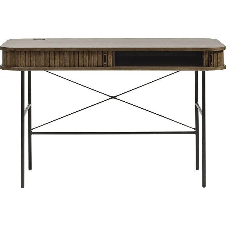 Schreibtisch >Nerja< in Eiche braun furniert - 120x75x60 (BxHxT)
