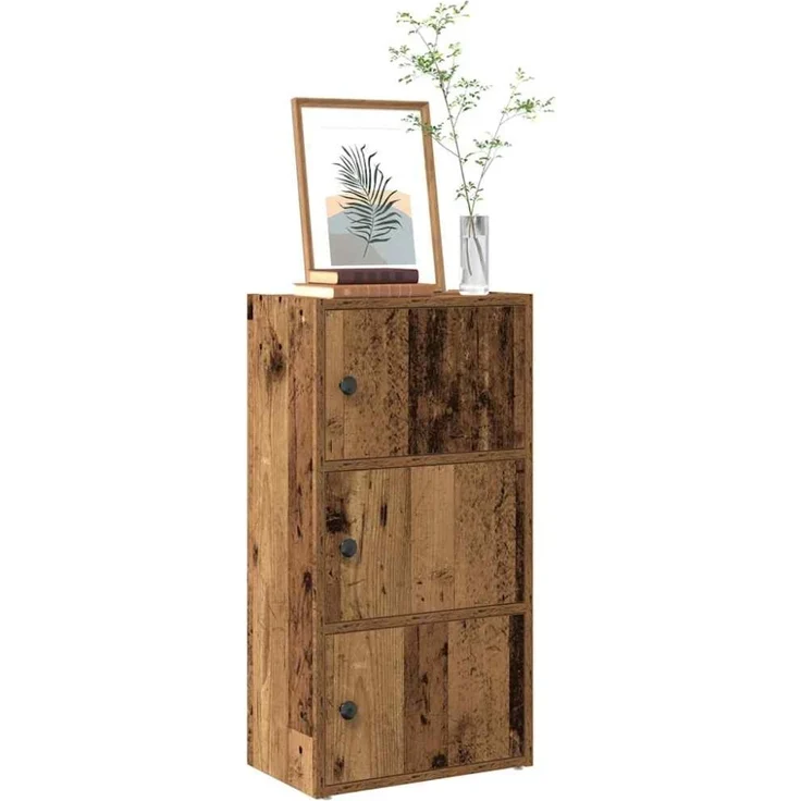 vidaXL Bücherregal Altholz-Optik 40x24x77 cm Holzwerkstoff 860371 – Bild 1
