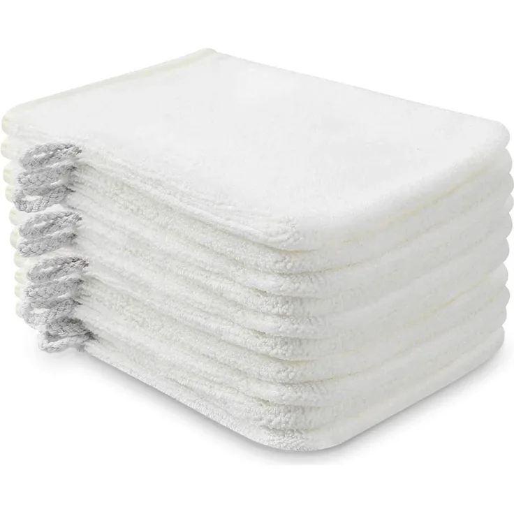 10er Pack Waschhandschuhe Frottee Mikrofaser Waschlappen 15x21cm Saugfähig