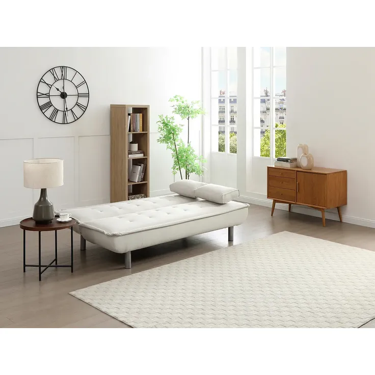 Vente-unique - MISHAN Sofa StoffStoff Beige - B 96 cm x H 89 cm x L 190 cm – Bild 2