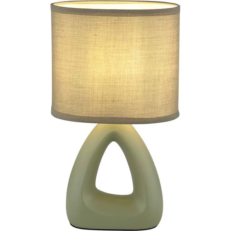 Tischleuchte, Keramik Textil, grün, H 30 cm – Bild 5