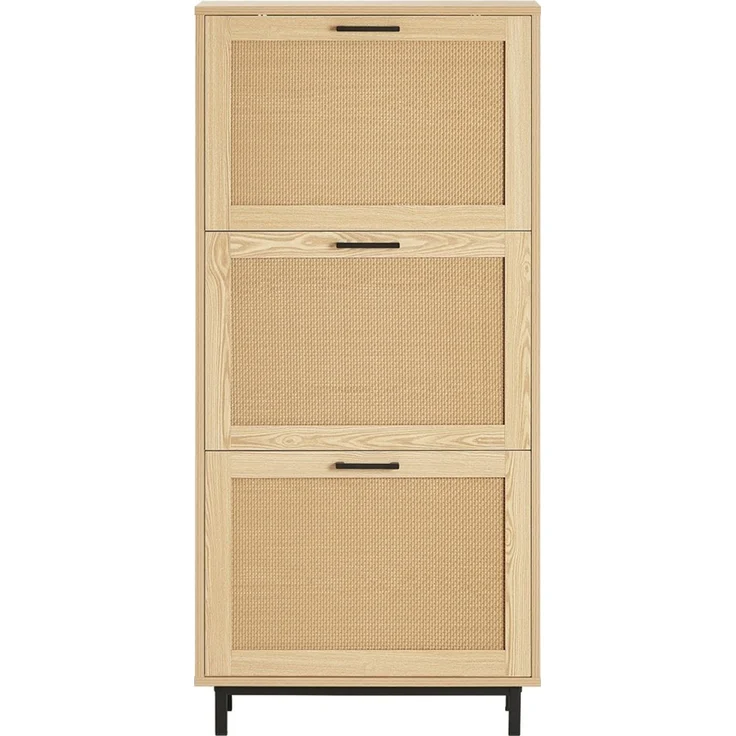 SoBuy FSR155-N Schuhschrank, Spanplatte, Melamin, Helle Eiche, 50 x 90 x 19 cm – Bild 1
