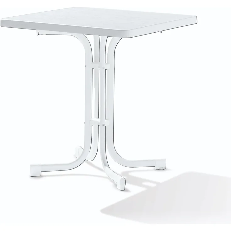 Sieger Boulevard-Klapptisch Boulevard-Klapptisch klappbar, Stahl Weiß 70 x 72 x 70 cm