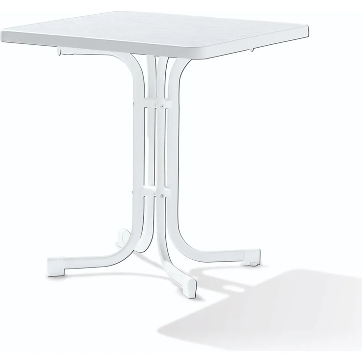 Sieger Boulevard-Klapptisch Boulevard-Klapptisch klappbar, Stahl Weiß 70 x 72 x 70 cm – Bild 1
