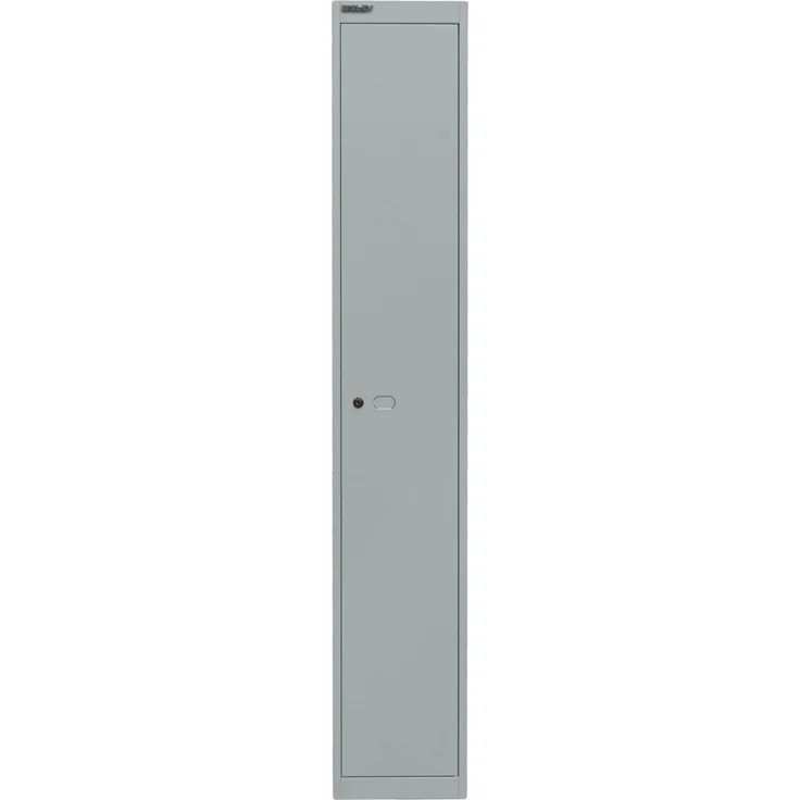 Bisley Garderobenschrank Office, 1 Abteil, 1 Fach, T 305 mm, Farbe silber – Bild 1