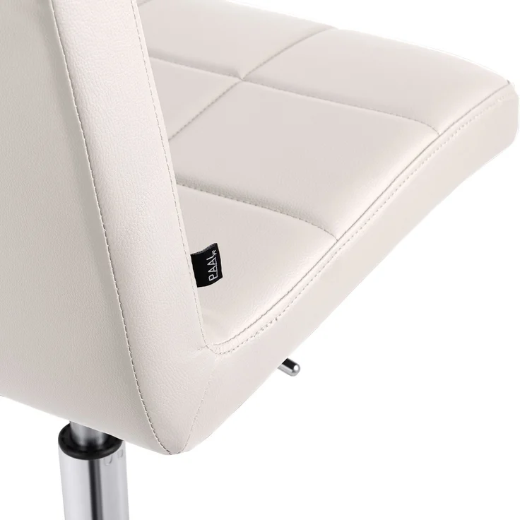 CLP Arbeitshocker Darfield höhenverstellbar und 360° drehbar bis 150 kg belastbar,weiß Kunstleder – Bild 7