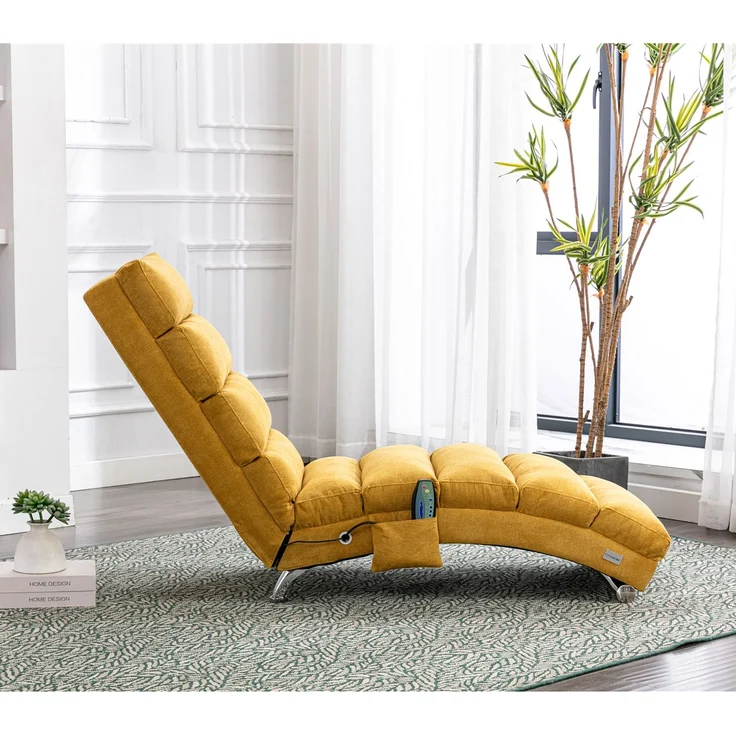 LVHOM Relaxsessel Sackleinen Massage-Liege INDOOR PREMIUM, Ergonomische Fernbedienungs-Steuerung, 5 sanfte Massageprogramme, Elektrischer Massagesessel – Bild 8