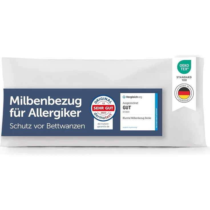 Blumtal Bettbezug Milbenbezug Allergiker Bettbezug oder Kopfkissenbezug- Milben Encasing, (1 St), bestehend aus dem High-Tech Spezialgewebe Evolon