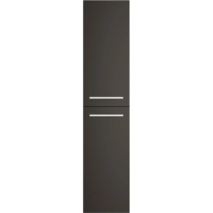 Sieper I Libato Hochschrank für Badezimmer 35x160 cm, hängend viel Stauraum Schmaler Badschrank I Anthrazit Hochglanz