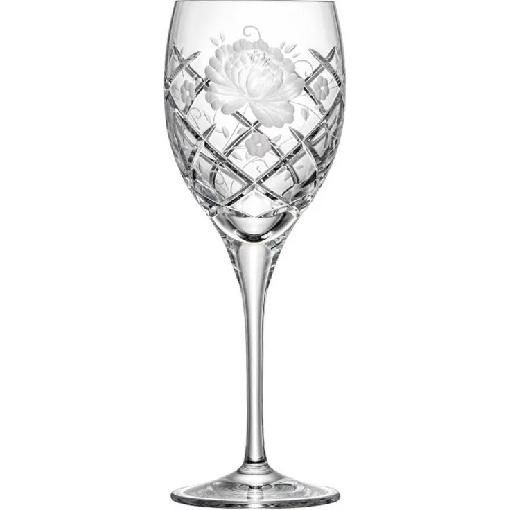 Rotweinglas Kristall Sunrose clear (21,5 cm)