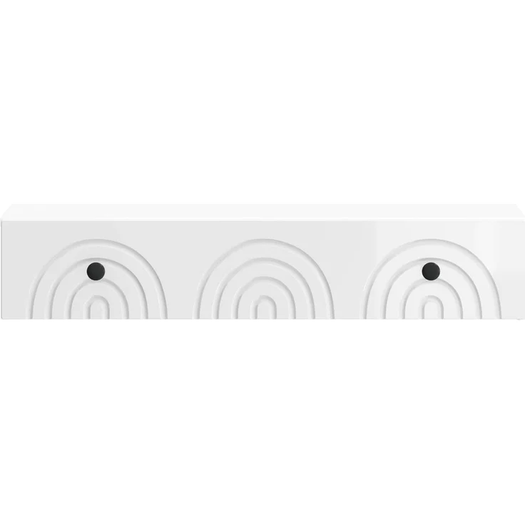 vidaXL Wandmontierter Beistelltisch Hochglanz Weiß 87,5 x 34,5 x 17 cm 898159 – Bild 5