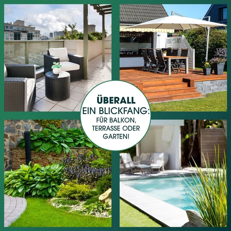 EASYmaxx LED Solarleuchte mit Farbwechsel | Deko Gartenleuchte mit LED Beleuchtung | Wunderschöne Lichteffekte mit Tageslichtsensor In & Outdoor | Gartendeko Witterungsbeständig IP67, Stein Set – Bild 7