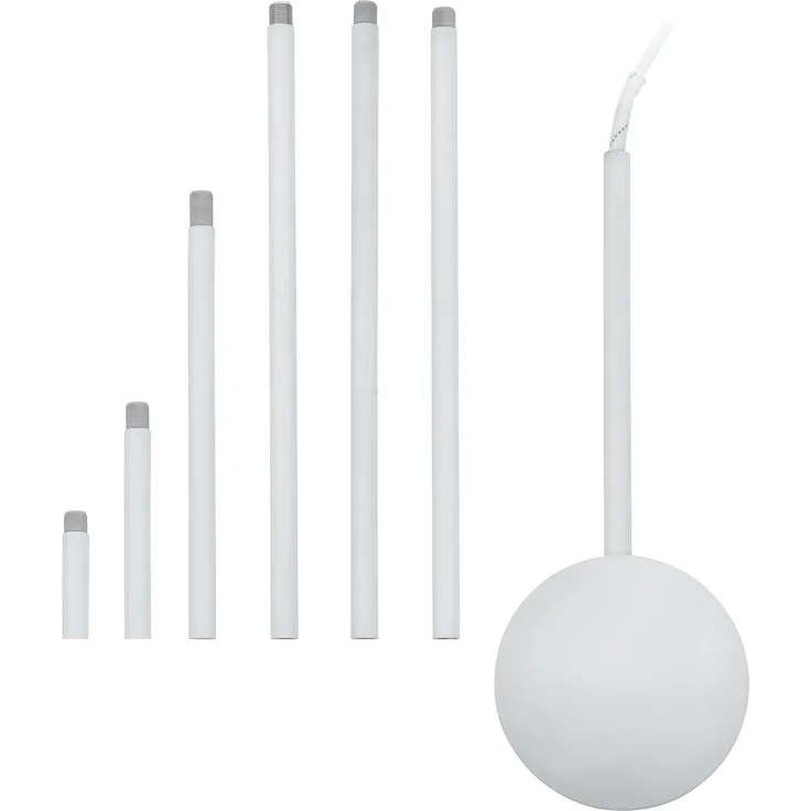 Eglo 92288 Kabelkanal, Kabelverlängerung Zubehör EXTENTION Stahl weiß, variable Länge 32 bis 157cm