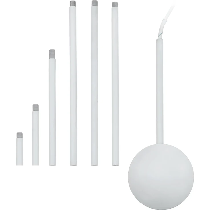 Eglo 92288 Kabelkanal, Kabelverlängerung Zubehör EXTENTION Stahl weiß, variable Länge 32 bis 157cm