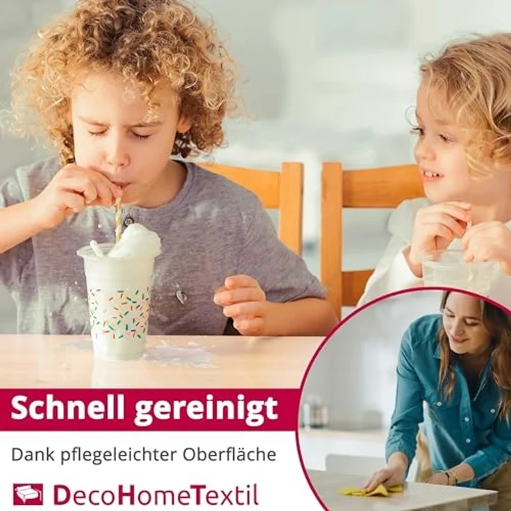 DecoHomeTextil Heimtextilmanufaktur Tischdecke Transparent Schutzfolie Folie leicht mattiert Abgeschrägte V-Kante, robust, reißfest, schalldämmend – Bild 4