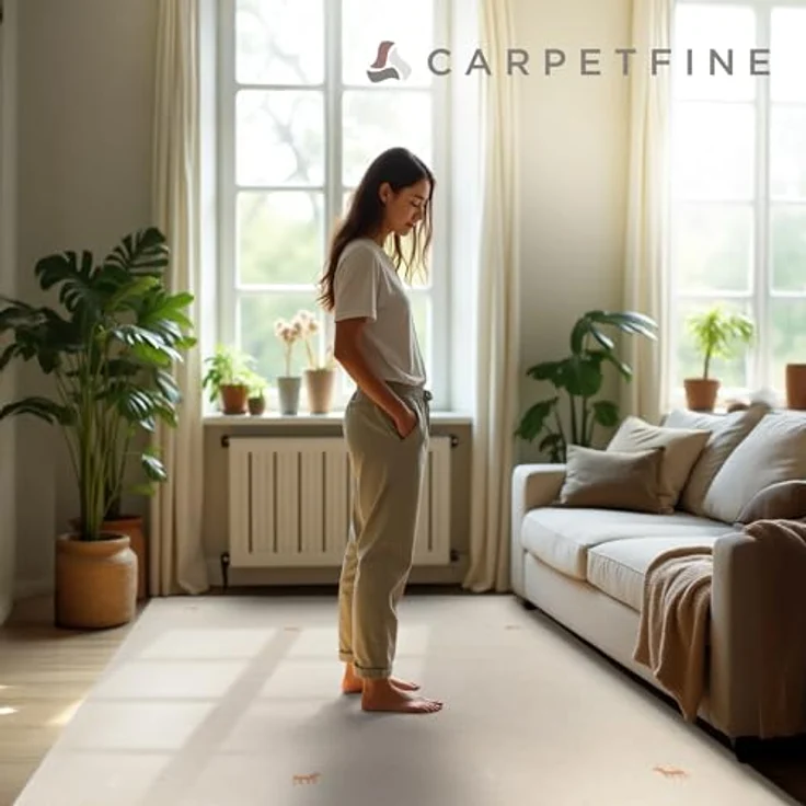 carpetfine 'Gabbeh Uni' Wollteppich, reine Wolle, Beige, 60x90 cm – Bild 8