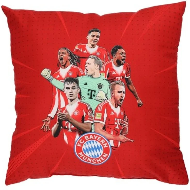 FC Bayern München Kopfkissen Kissen Player 2025-26 40x40 cm I Rot I 40 x 40 cm – Bild 2