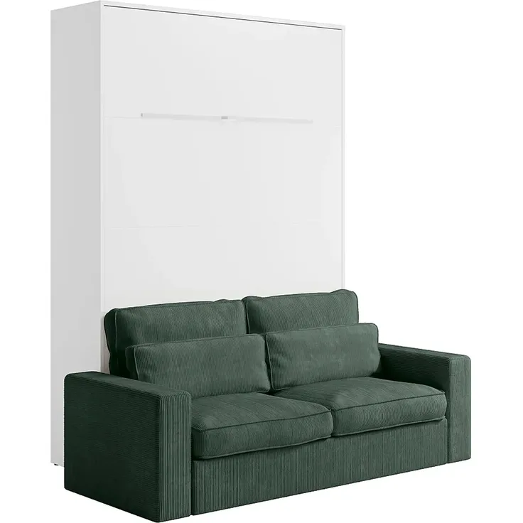 Vente-unique - RAPILI Bett Holz, Platte Weiß - B 133 cm239,2 cm x H 225,2 cm x L 200 cm – Bild 4