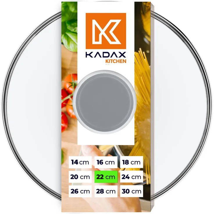 KADAX Cover Hitzebeständiges Glas für einen 22-cm-Topf