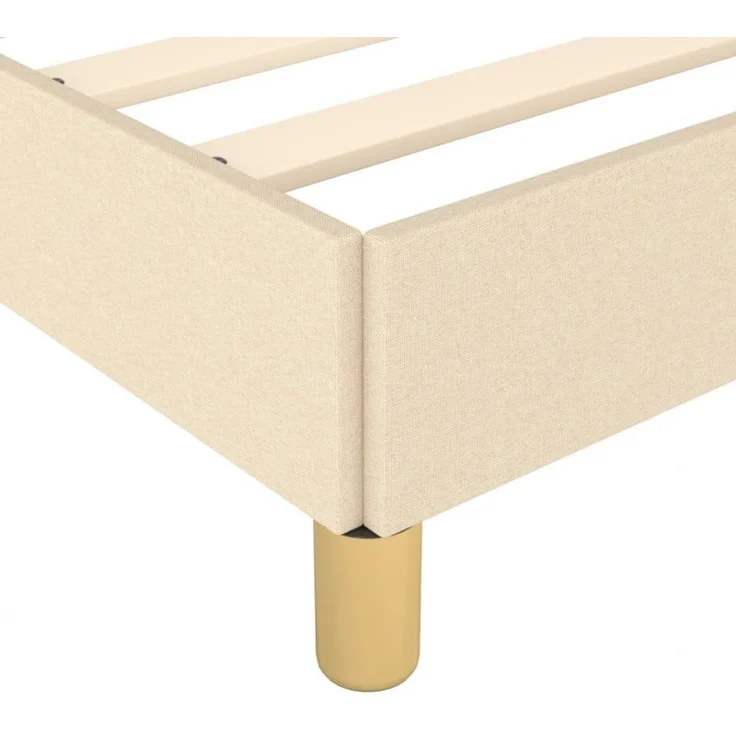 vidaXL Bettgestell ohne Matratze Creme 120x190 cm Stoff 379539 – Bild 7