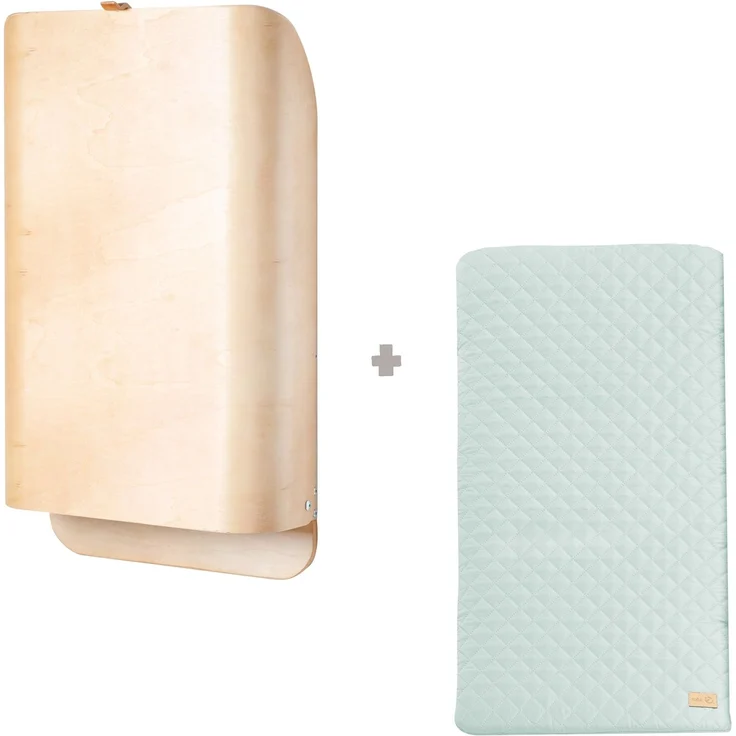 roba Wandwickelregal - inkl. Wickelauflage 'roba Style' frosty green - klappbares Wickelregal - Holz – Bild 7